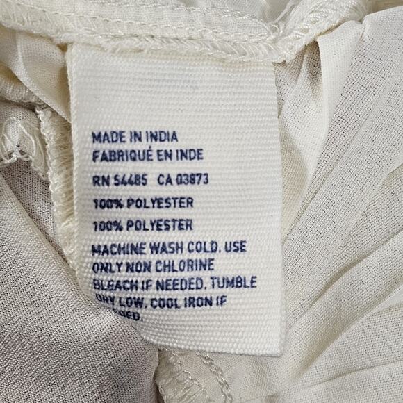 American Eagle Outfitters Ivory Blouse Sleeveless Tank Top Size Medium EUC A5719 - Picture 7 of 7